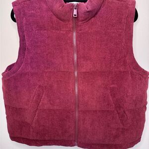 Women’s Corduroy Fall Vest - Maroon